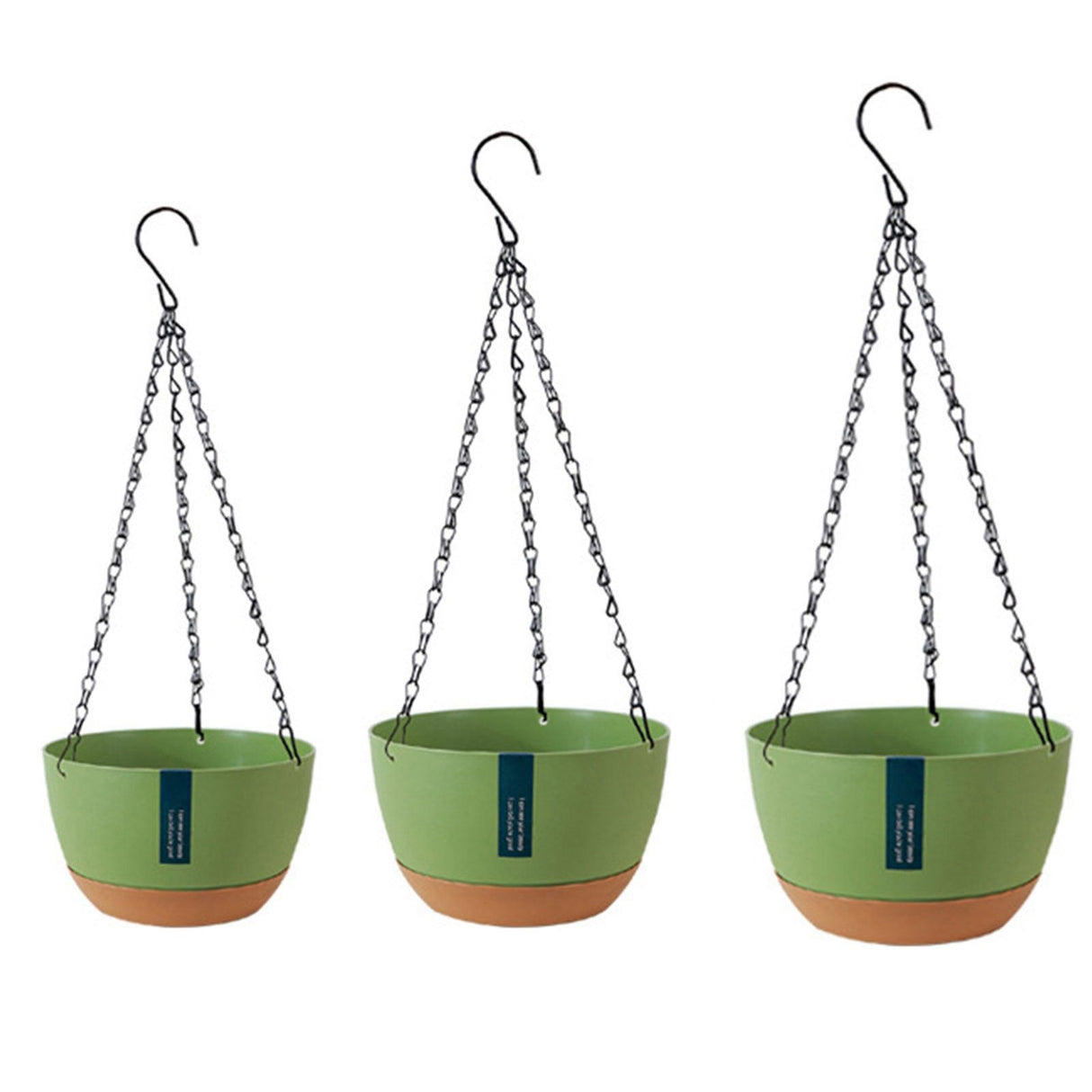 Hanging Double Chain Hanging Basket Planter Home Balcony Indoor Automatic Water Absorbing Basin