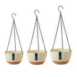 Hanging Double Chain Hanging Basket Planter Home Balcony Indoor Automatic Water Absorbing Basin