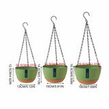Hanging Double Chain Hanging Basket Planter Home Balcony Indoor Automatic Water Absorbing Basin