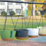 Hanging Double Chain Hanging Basket Planter Home Balcony Indoor Automatic Water Absorbing Basin