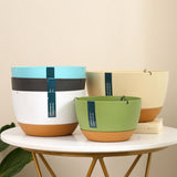Hanging Double Chain Hanging Basket Planter Home Balcony Indoor Automatic Water Absorbing Basin