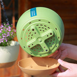 Hanging Double Chain Hanging Basket Planter Home Balcony Indoor Automatic Water Absorbing Basin