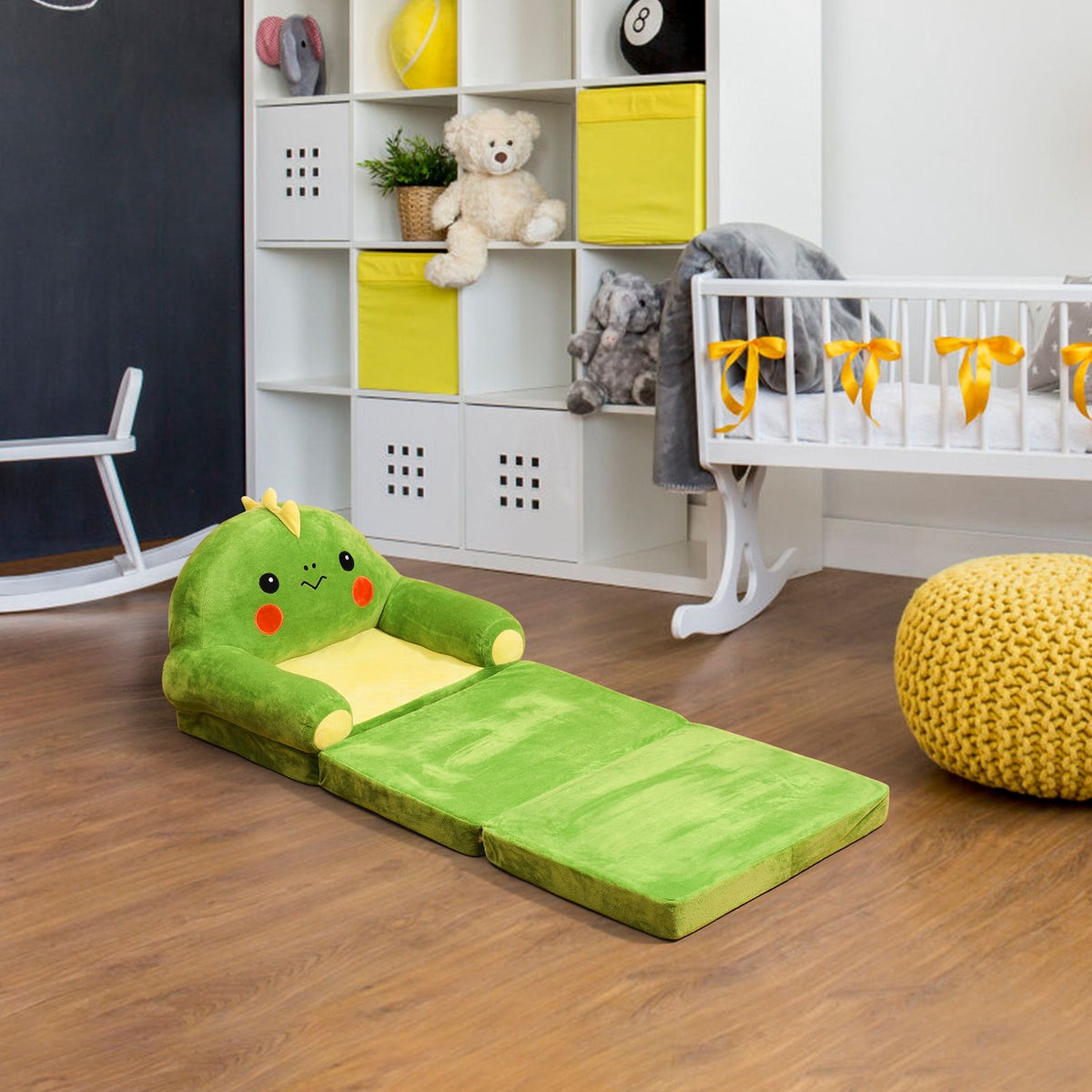 2‑in‑1 Foldable Sofa for Kids Lovely Futon Sofa Children Couch Room Decoration