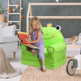 2‑in‑1 Foldable Sofa for Kids Lovely Futon Sofa Children Couch Room Decoration