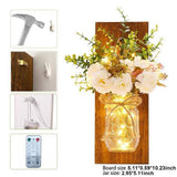 LED Mason Jar Wall Lights Indoor Outdoor Patio Vase Hanging Lights Home Wall Decorations