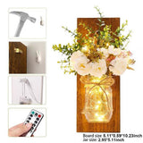 LED Mason Jar Wall Lights Indoor Outdoor Patio Vase Hanging Lights Home Wall Decorations