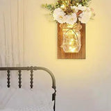 LED Mason Jar Wall Lights Indoor Outdoor Patio Vase Hanging Lights Home Wall Decorations