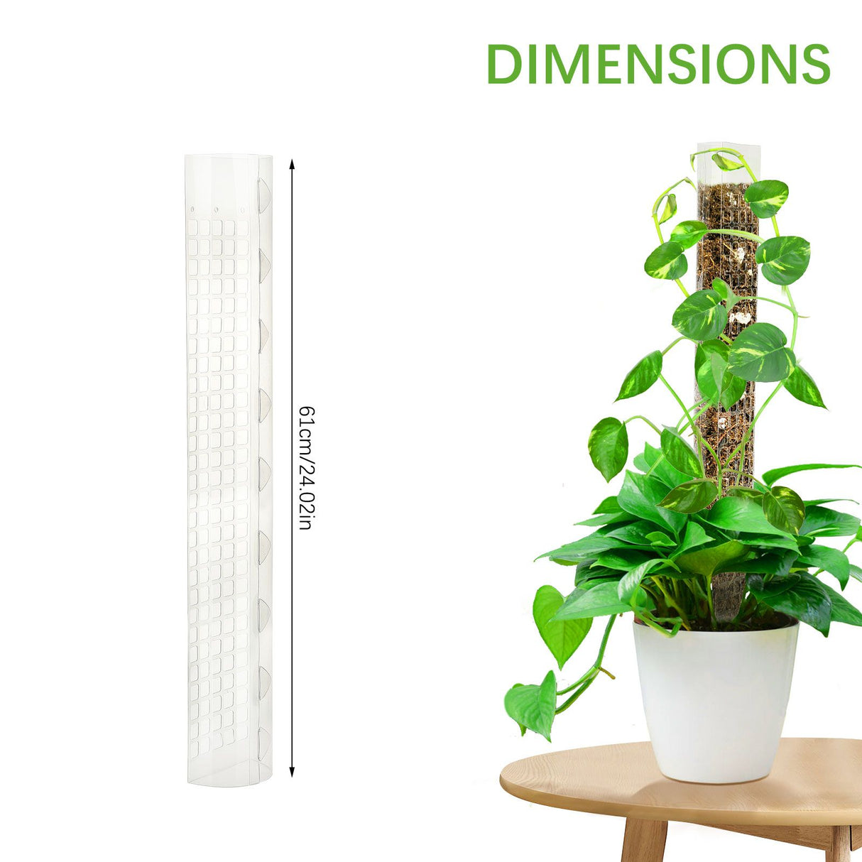 Plant Plastic Moss Pole Moss Supports Climbing Plant Poles Tortoise Back Moss Rod for Plant Posts and Peat