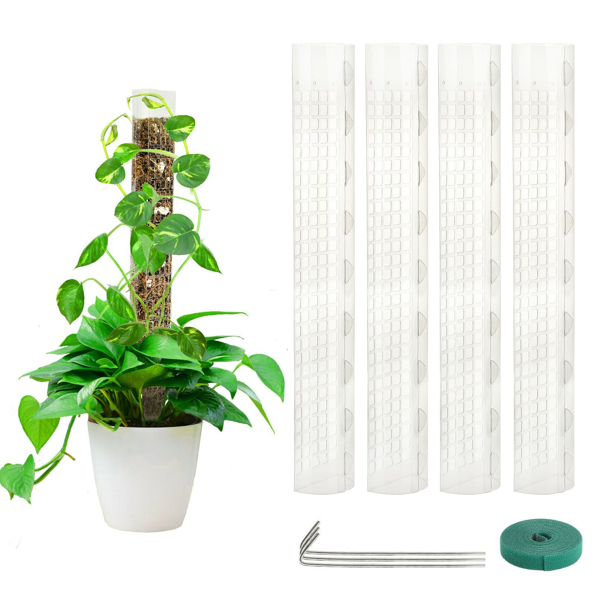 Plant Plastic Moss Pole Moss Supports Climbing Plant Poles Tortoise Back Moss Rod for Plant Posts and Peat