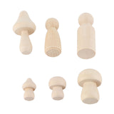 Mini DIY Wood Mushroom Crafts Unpainted Crafts Unfinished Wooden Mushroom