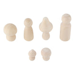 Mini DIY Wood Mushroom Crafts Unpainted Crafts Unfinished Wooden Mushroom