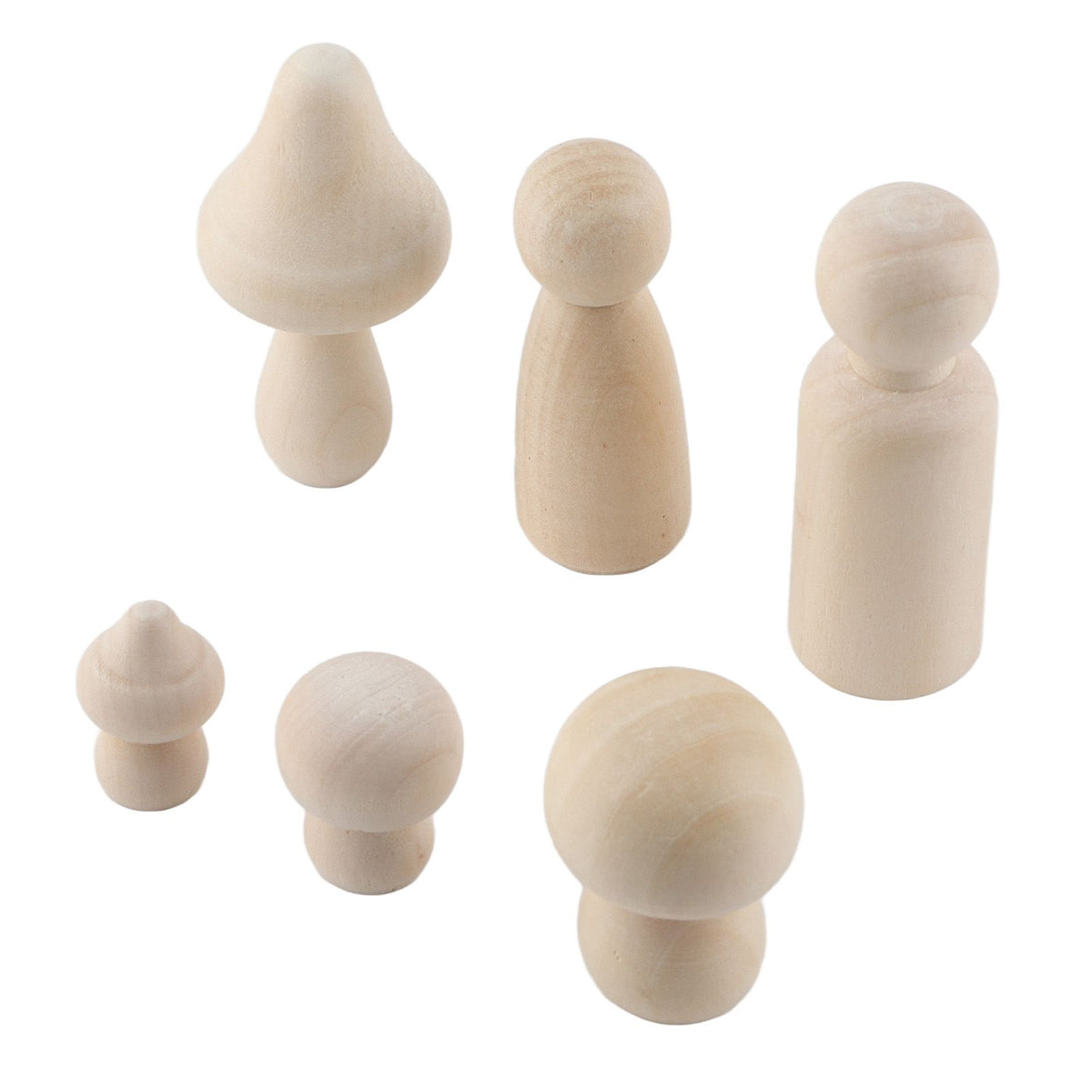 Mini DIY Wood Mushroom Crafts Unpainted Crafts Unfinished Wooden Mushroom