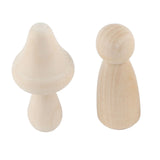 Mini DIY Wood Mushroom Crafts Unpainted Crafts Unfinished Wooden Mushroom