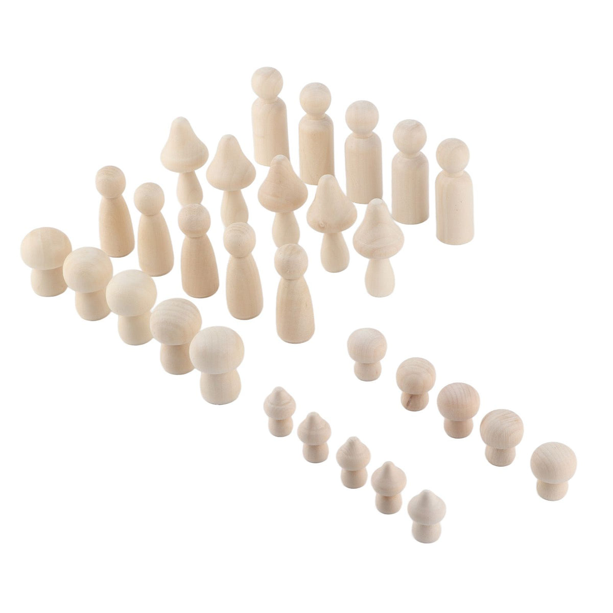 Mini DIY Wood Mushroom Crafts Unpainted Crafts Unfinished Wooden Mushroom