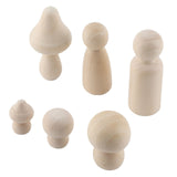 Mini DIY Wood Mushroom Crafts Unpainted Crafts Unfinished Wooden Mushroom - Extra Image