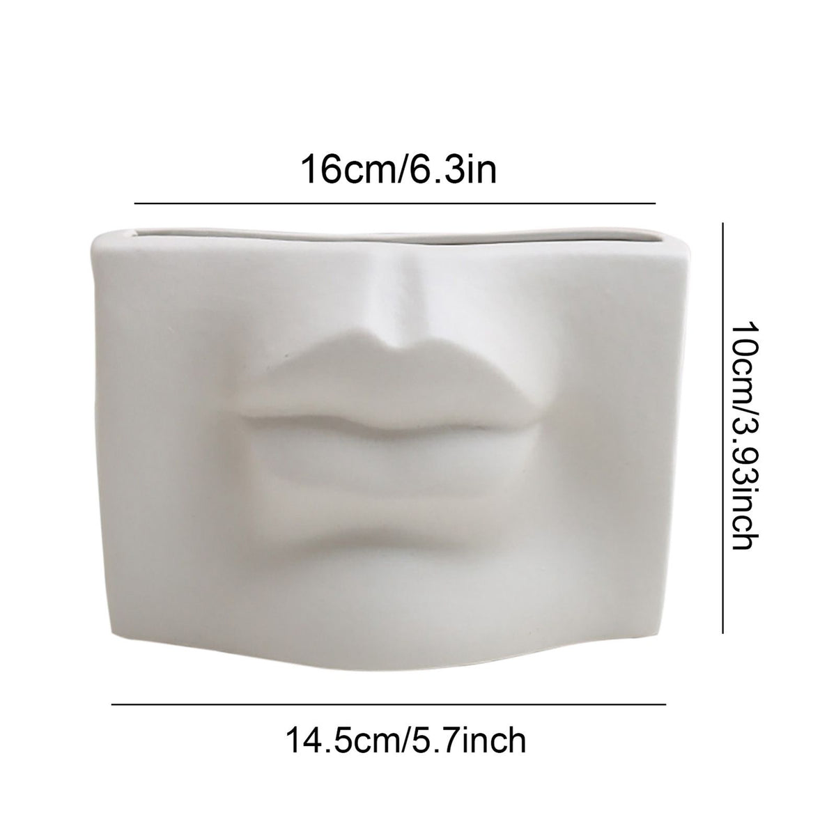 Ceramic Flower Vase Human Face Vase Minimalist Decorative Hydroponic Flower Arrangement Container