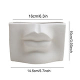 Ceramic Flower Vase Human Face Vase Minimalist Decorative Hydroponic Flower Arrangement Container
