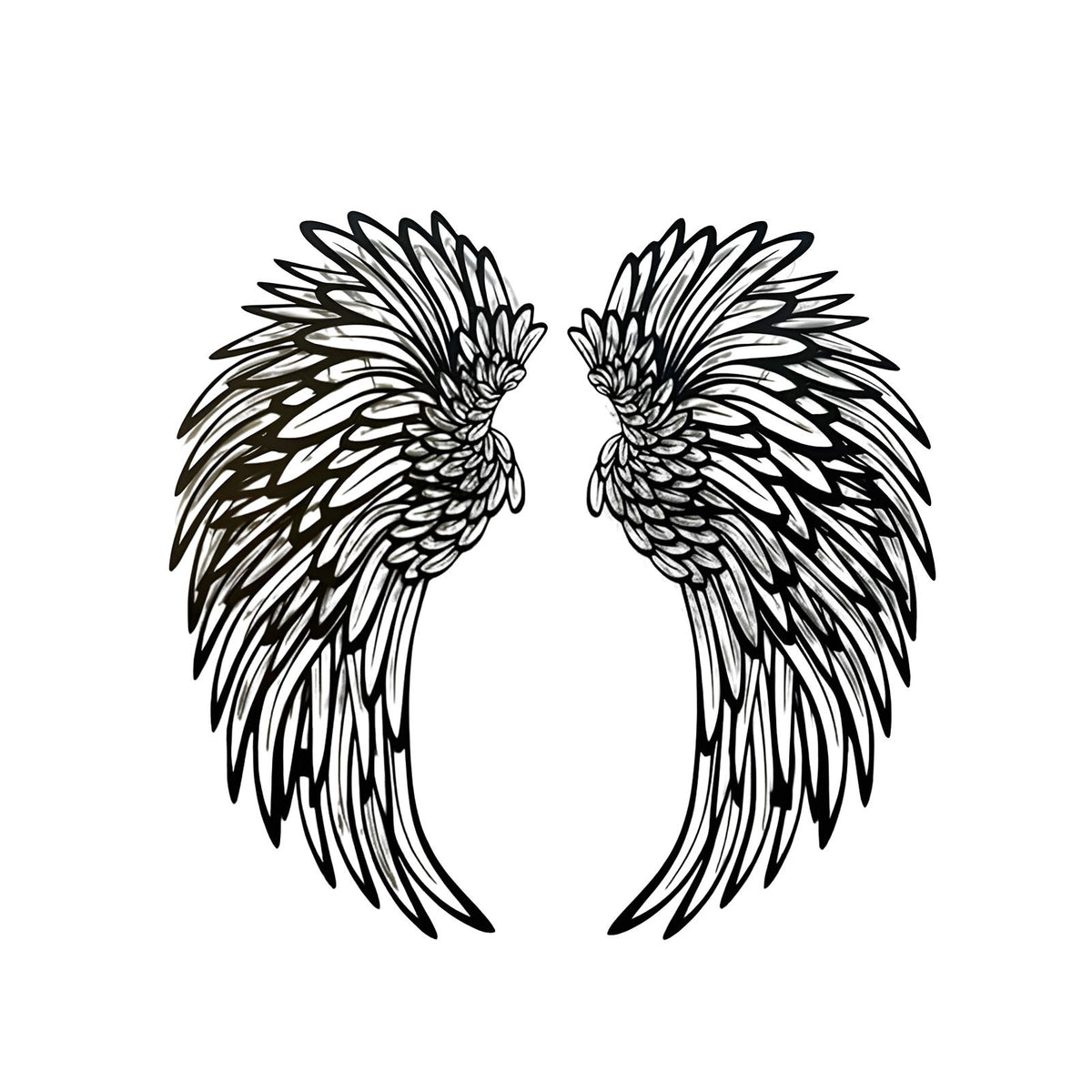 1 Pair Angel Wings Metal Mural Wall Sculpture Decor for Living Room
