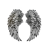 1 Pair Angel Wings Metal Mural Wall Sculpture Decor for Living Room