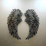 1 Pair Angel Wings Metal Mural Wall Sculpture Decor for Living Room - Front View