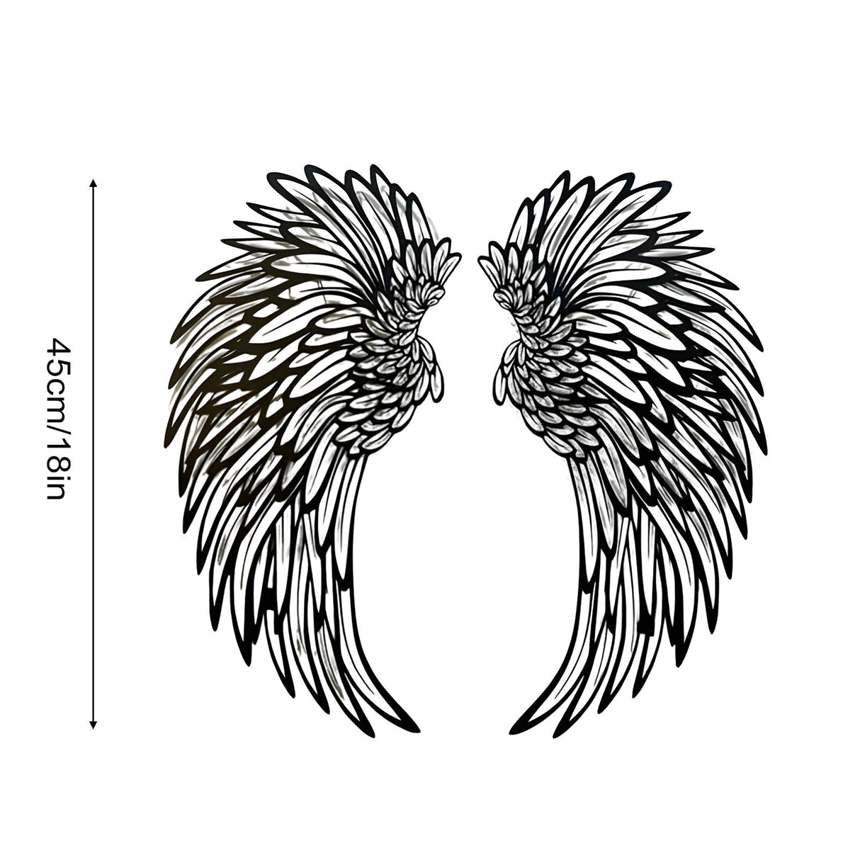 1 Pair Angel Wings Metal Mural Wall Sculpture Decor for Living Room