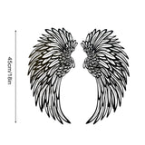 1 Pair Angel Wings Metal Mural Wall Sculpture Decor for Living Room - Side View