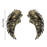 1 Pair Angel Wings Metal Mural Wall Sculpture Decor for Living Room - Rear View
