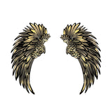 1 Pair Angel Wings Metal Mural Wall Sculpture Decor for Living Room
