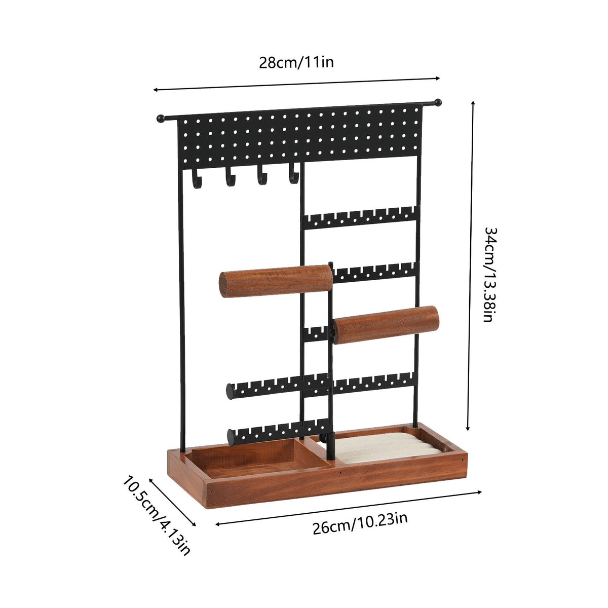 Jewelry Organizer Stand Durable Hanging Jewelry Holder Necklace Bracelet Display Rack for Home