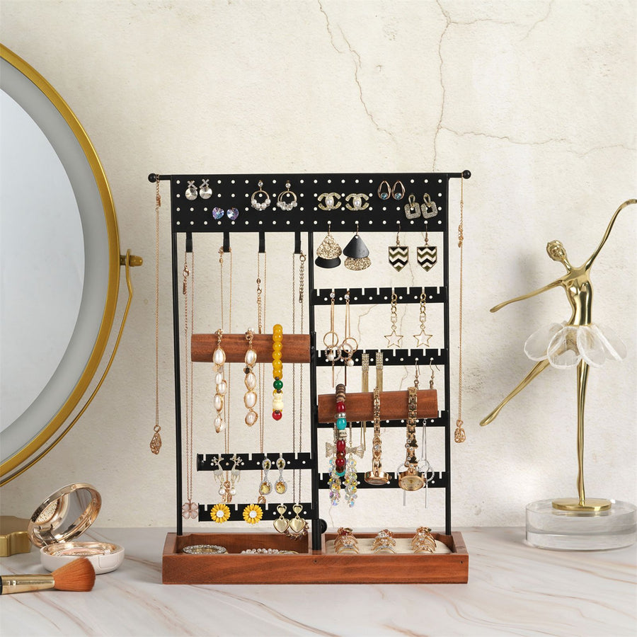 Jewelry Organizer Stand Durable Hanging Jewelry Holder Necklace Bracelet Display Rack for Home