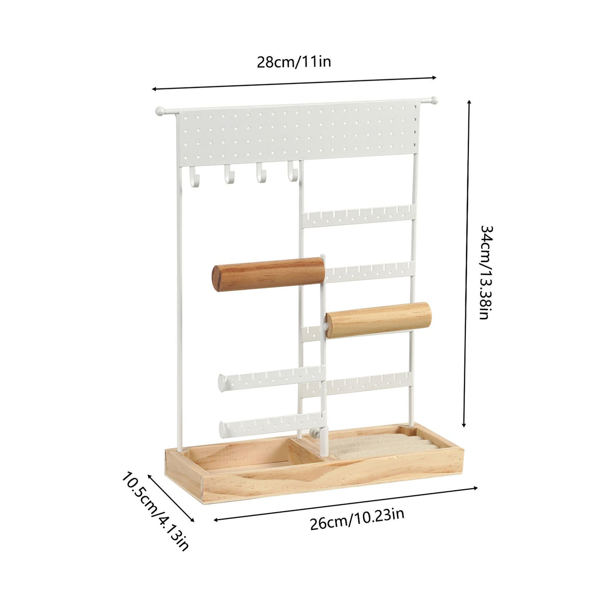 Jewelry Organizer Stand Durable Hanging Jewelry Holder Necklace Bracelet Display Rack for Home