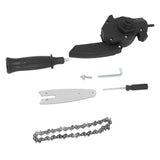 Hand Drill to Chainsaw Converter Portable Mini Electric Saw Adapter Set with Handle and Chain