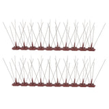 Bird Spikes 15 Feet Stainless Steel Pigeon Deterrent Spikes for Fence Roof Mailbox Window SK430 (2+2)