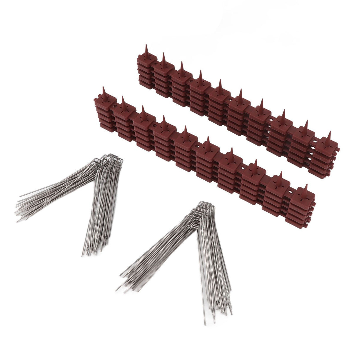 Bird Spikes 15 Feet Stainless Steel Pigeon Deterrent Spikes for Fence Roof Mailbox Window SK430 (4+2)