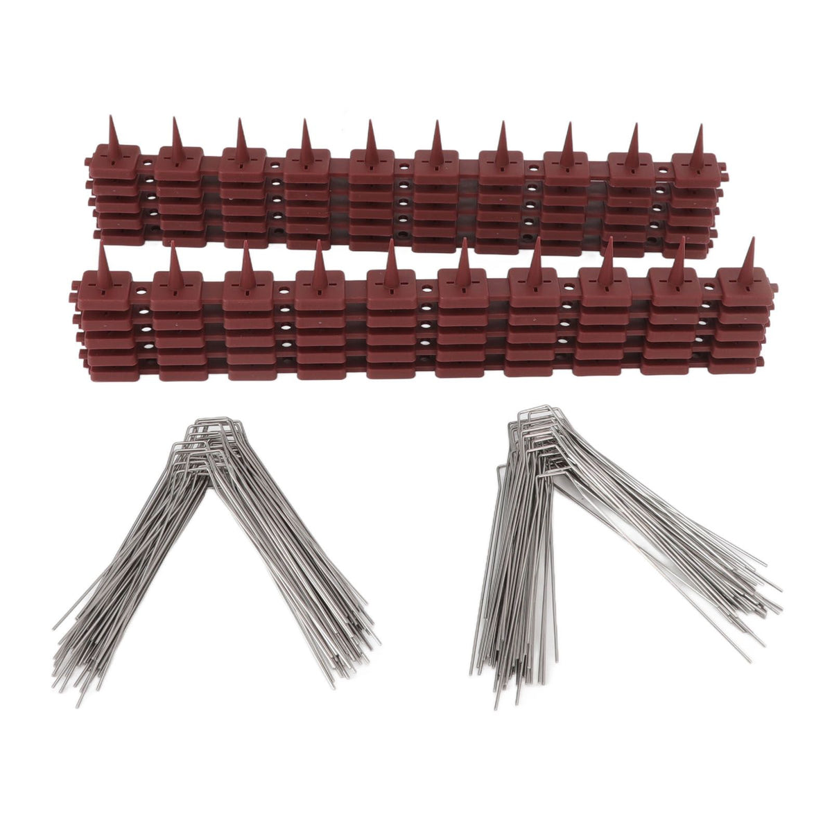 Bird Spikes 15 Feet Stainless Steel Pigeon Deterrent Spikes for Fence Roof Mailbox Window SK430 (4+2)