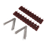 Bird Spikes 15 Feet Stainless Steel Pigeon Deterrent Spikes for Fence Roof Mailbox Window SK430 (4+2)