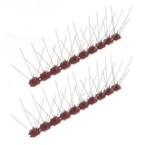 Bird Spikes 15 Feet Stainless Steel Pigeon Deterrent Spikes for Fence Roof Mailbox Window SK430 (4+2)