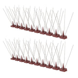 Bird Spikes 15 Feet Stainless Steel Pigeon Deterrent Spikes for Fence Roof Mailbox Window SK430 (4+2) - Extra Image