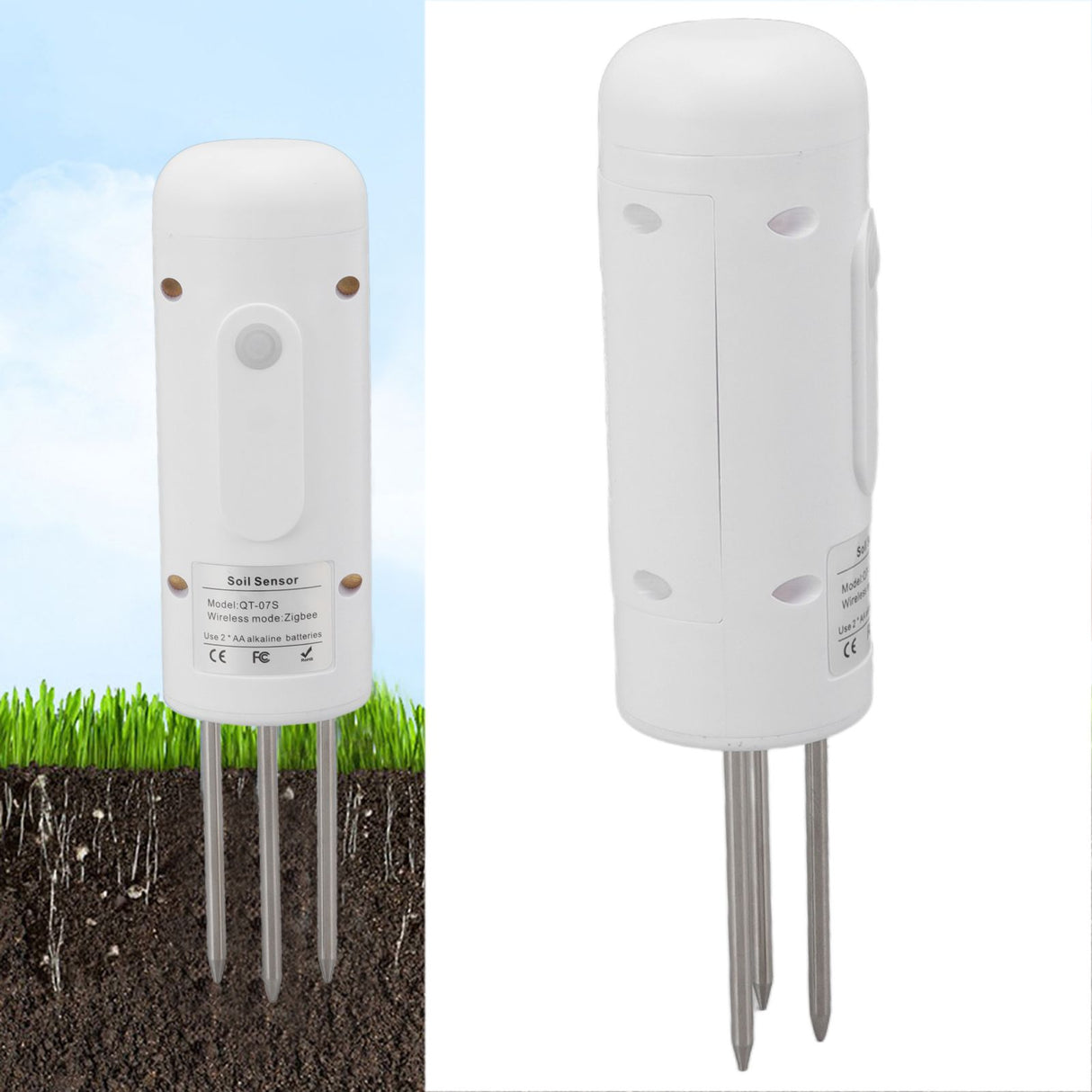 Wireless Soil Sensor Temperature and Humidity Measuring Tool for Zigbee Gardening Potted Plant Soil Monitor