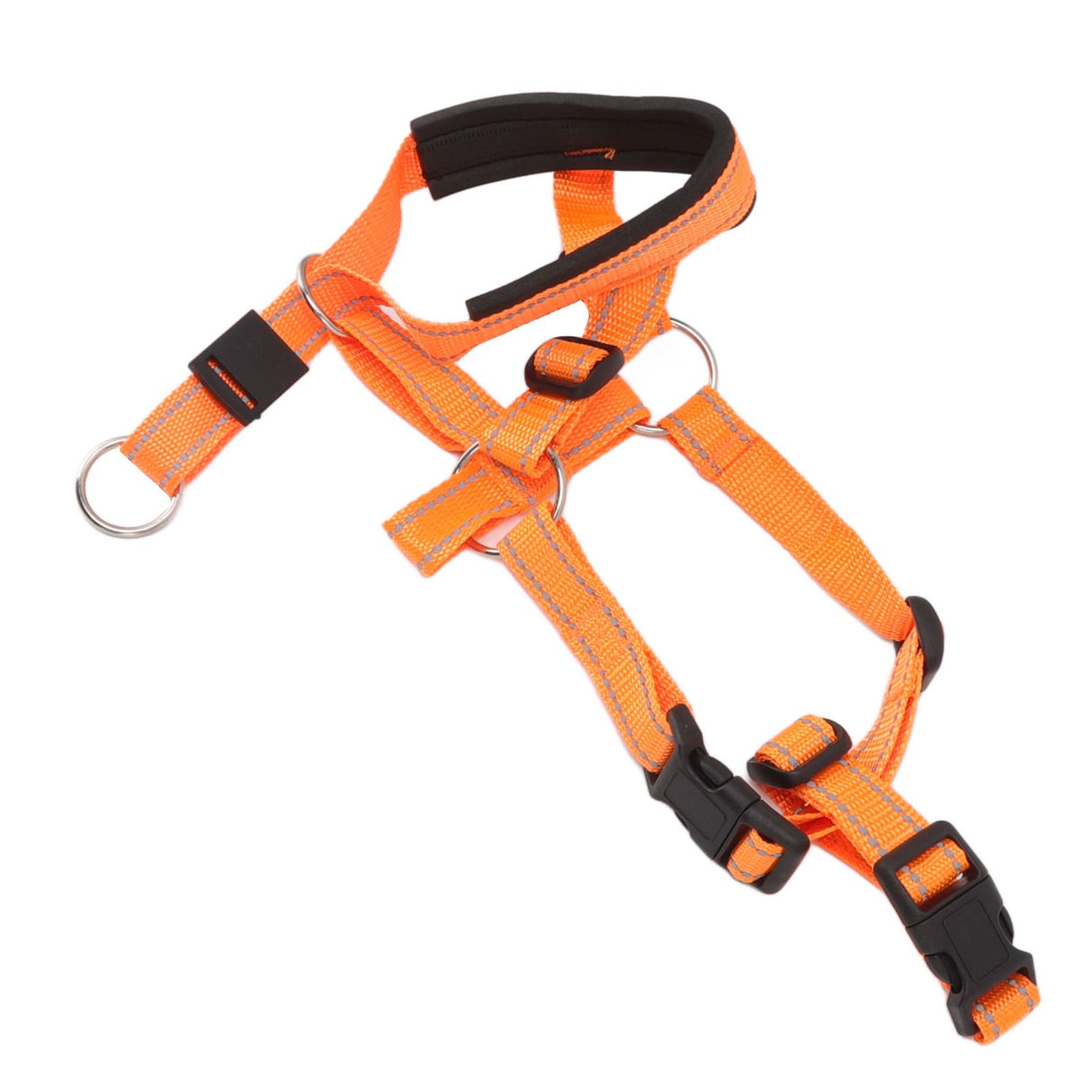 Dog Head Collar Breathable Dog Head Harness Dog Mouth Cover with Adjustable Strap for Outdoor Orange XL