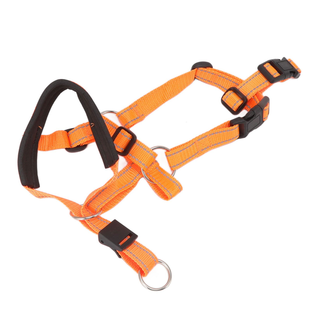 Dog Head Collar Breathable Dog Head Harness Dog Mouth Cover with Adjustable Strap for Outdoor Orange XL