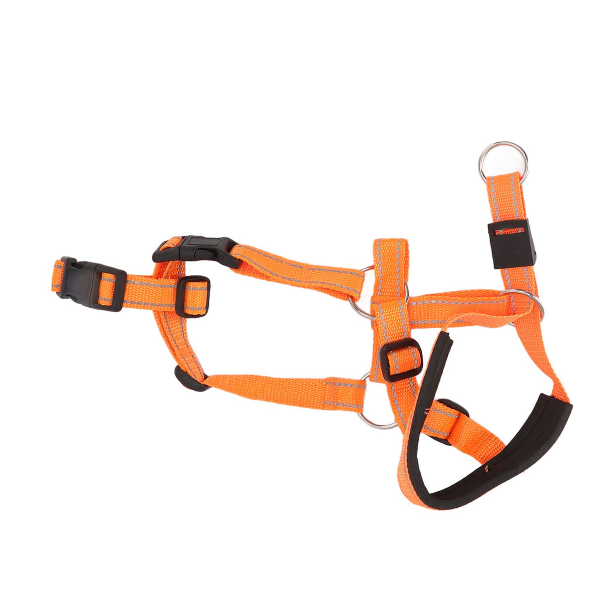 Dog Head Collar Breathable Dog Head Harness Dog Mouth Cover with Adjustable Strap for Outdoor Orange XL