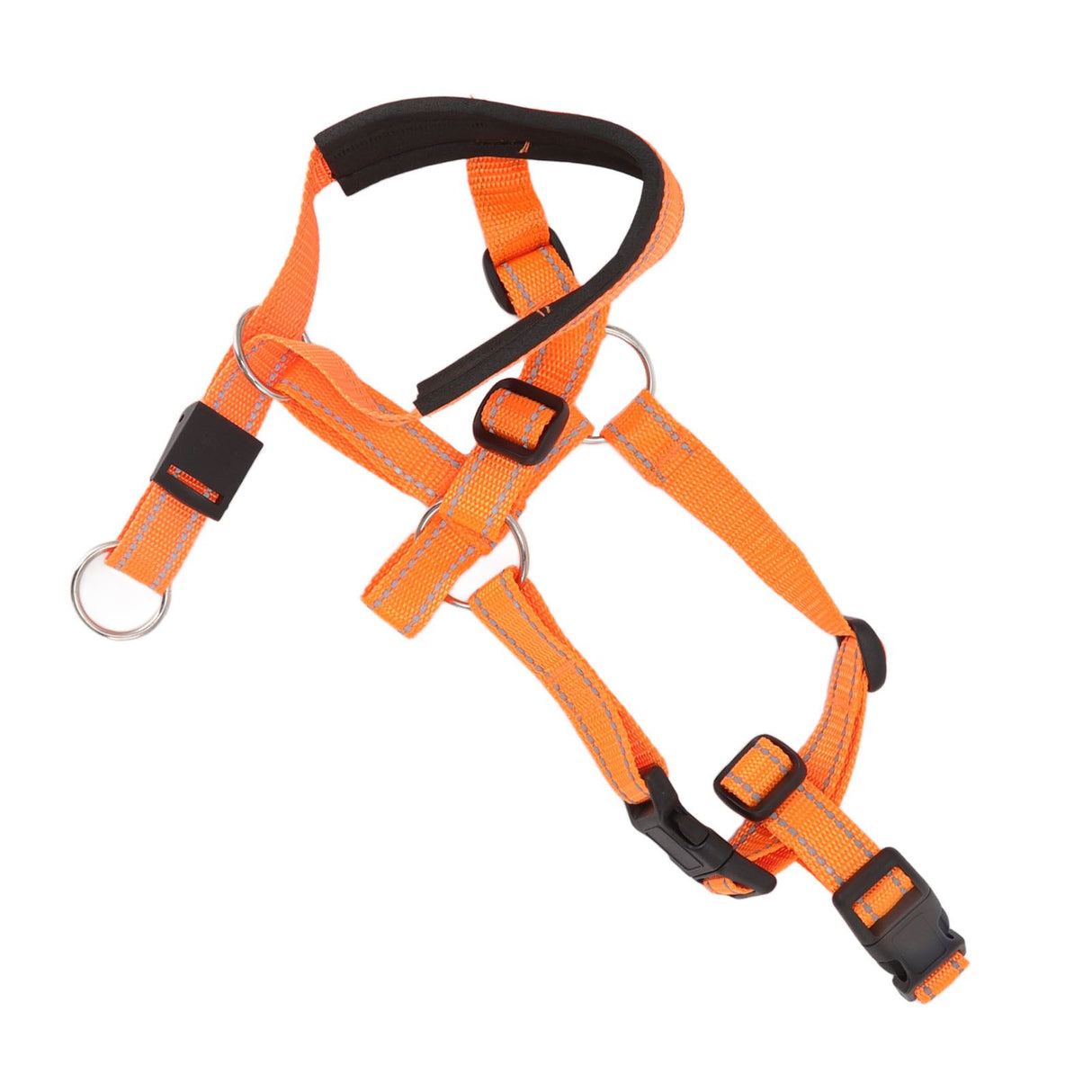 Dog Head Collar Breathable Dog Head Harness Dog Mouth Cover with Adjustable Strap for Outdoor Orange XL