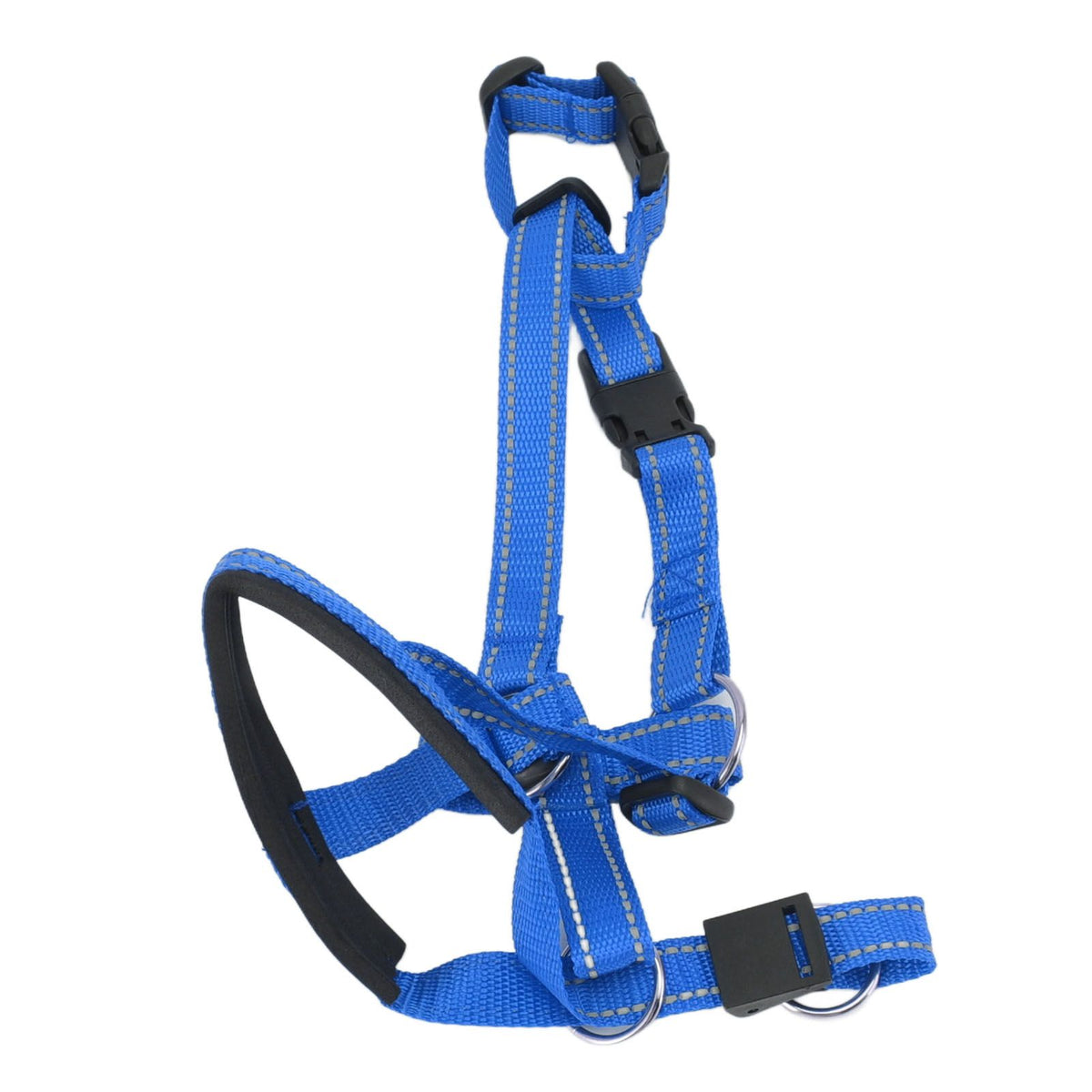 Dog Head Collar Breathable Dog Head Harness Dog Mouth Cover with Adjustable Strap for Outdoor Blue L