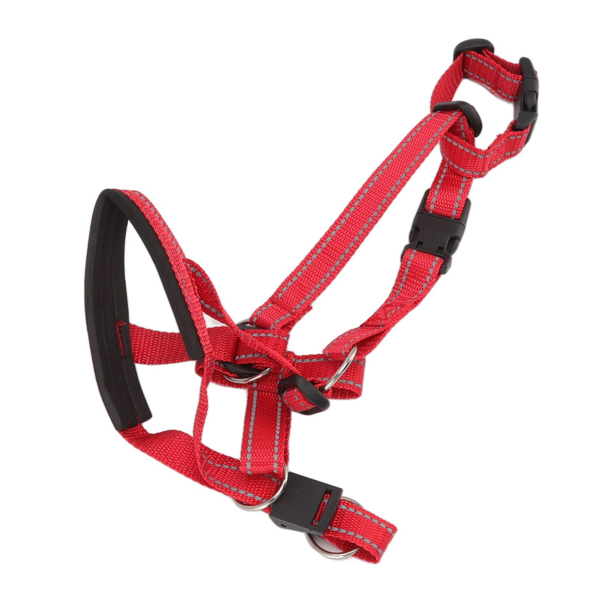 Dog Head Collar Breathable Dog Head Harness Dog Mouth Cover with Adjustable Strap for Outdoor Red L