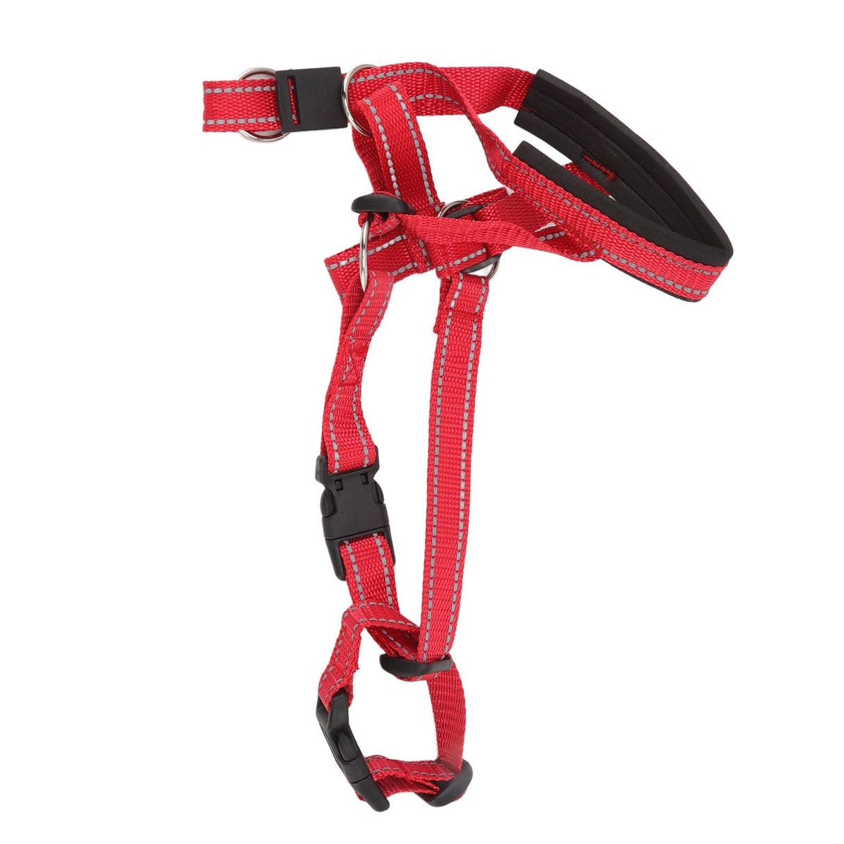 Dog Head Collar Breathable Dog Head Harness Dog Mouth Cover with Adjustable Strap for Outdoor Red L