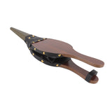 Wood Bellows 15.0 X 5in Fireplace Bellows Manual Air Blower Fireplace Tools with Hanging Strap for Outdoor Camping BBQ - Low Angle