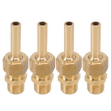 4 PCS Water Fountain Nozzles Pure Copper Large Hexagonal Direct Jet Nozzle Waterscape Single Nozzle Male Thread G3/8 - 45-Degree Angle