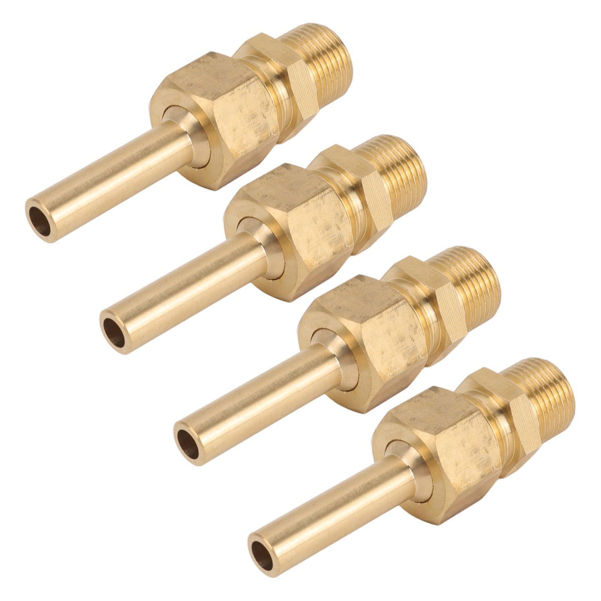4 PCS Water Fountain Nozzles Pure Copper Large Hexagonal Direct Jet Nozzle Waterscape Single Nozzle Male Thread G3/8