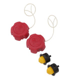 2 Set Lawn Mower Fuel Cap Primer Bulb Replacement Part Kit for Fuxtec FX RM 1630 1855 1860 2055 2060 2060PRO - Top-Down View